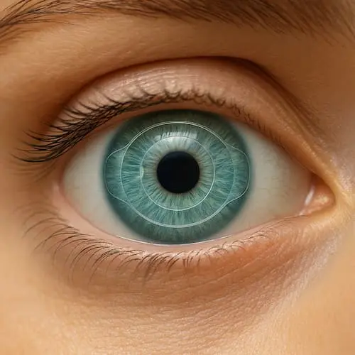 olho verde com lente intraocular fácica, lio fácica