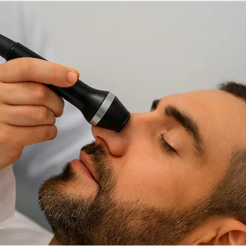 Imagem de um exame oftalmológico (exame ocular) de Ultrassonografia biomicroscópica – exame complementar de precisão, realizado nos hospitais de olhos da Rede Vision One.