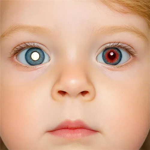 Imagem de um exame oftalmológico (exame ocular) de Teste do olhinho – triagem visual indicada para recém-nascidos, realizado nos hospitais de olhos da Rede Vision One.