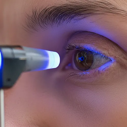 Imagem de um exame oftalmológico (exame ocular) de Curva tensional diária – exame complementar no diagnóstico do glaucoma, realizado nos hospitais de olhos da Rede Vision One.