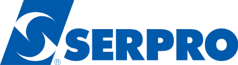 Logotipo azul da SERPRO