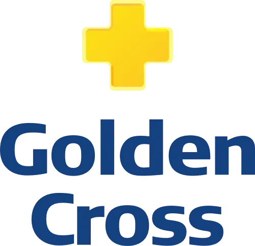 Logotipo da Golden Cross, convênios e planos de saúde aceitos nos hospitais de olhos da rede Vision One.