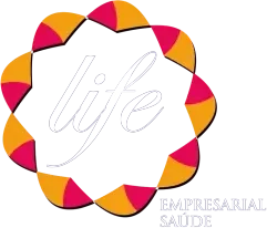 Logotipo da Life Empresarial Saúde, convênios e planos de saúde aceitos nos hospitais de olhos da rede Vision One.
