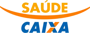 Logotipo da Saúde Caixa, convênios e planos de saúde aceitos nos hospitais de olhos da rede Vision One.