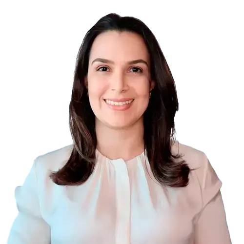 Dra. Vanessa Mendonça Rocha olhando para frente