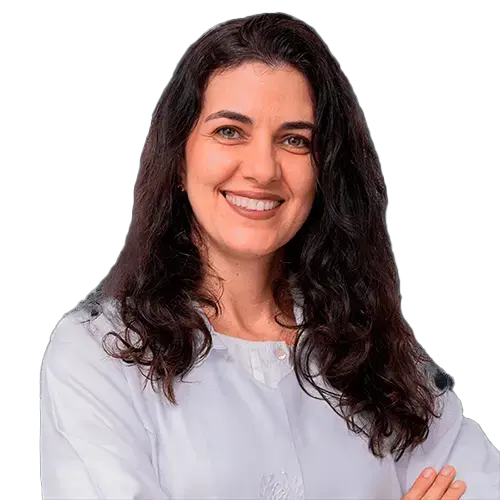 Dra. Clécia Vilanova olhando para frente