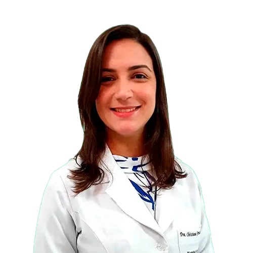 Dra. Christiana Ferraz olhando para frente